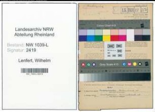 Entnazifizierung Wilhelm Lenfert , geb. 00.00.0000 (Schulleiter)