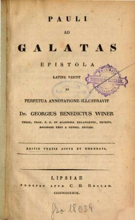 Pauli ad Galatas Epistola