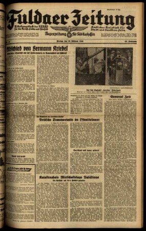 Ausgabe vom Freitag, den 21. Februar 1941.