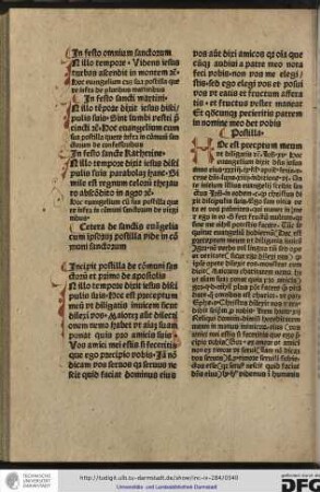 In illo tempore dixit Iesus discipulis suis Hoc est preceptum meum...