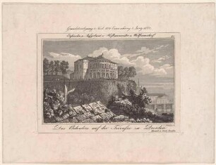 Dresden, das Vierte Belvedere (1842–1945) auf der Brühlschen Terrasse von Osten