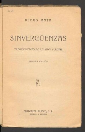 Sinvergüenzas : tragicomedias de la vida vulgar