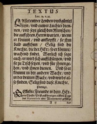 Textus. Luc. 12. v. 35.