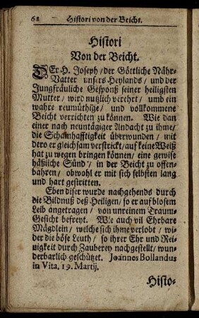 Histori Von der Beicht.