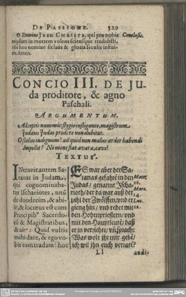 Concio III. De Iuda proditore, & agno Paschali
