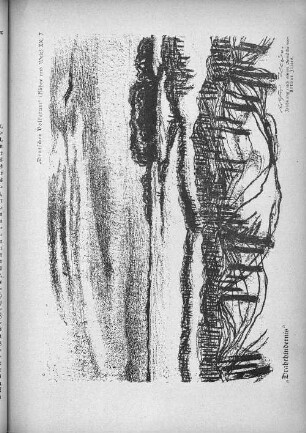 "Deutsches Volkstum" (Bühne und Welt) XX, 7 Drahthindernis" Zeichnung nach einem Gemälde von Arthur Illies