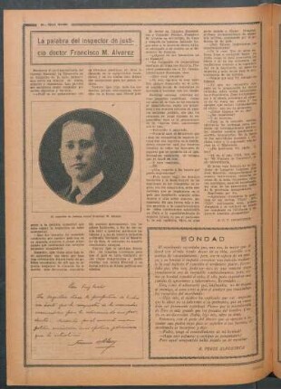 La palabra del inspector de justicia doctor Francisco M. Álvarez