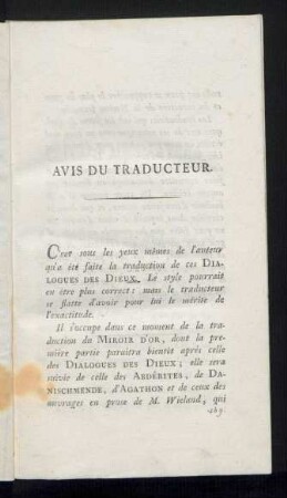 Avis Du Traducteur
