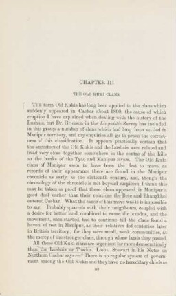 Chapter III. The old Kuki clans