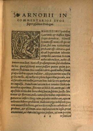D. Arnobii Afri, Vetvsti Pariter Ac laudatissimi scriptoris Commentarij, pij iuxta ac eruditi in omnes Psalmos