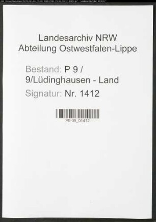 Sterberegister Standesamt Lüdinghausen-Land