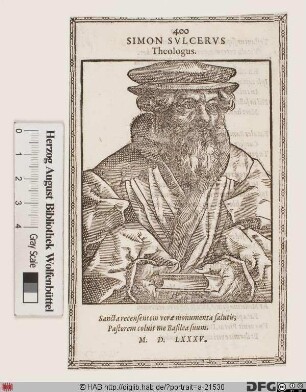 Bildnis Simon Sulzer (lat. Sulcerus)