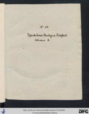 Handschriftliches Titelblatt des gesamten Bandes.