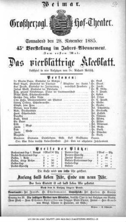 Das vierblättrige Kleeblatt