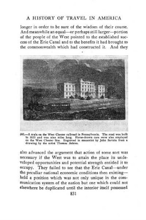 244. Railway inclined plane and small passenger car at Mauch Chunk, Pennsylvania. - 8vo. Lith. Amer. c. 1855