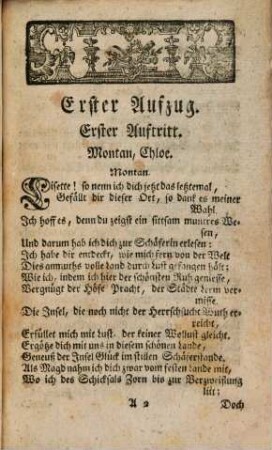 Die Schäfer-Insel : ein deutsches Lustspiel in 3 Aufzügen