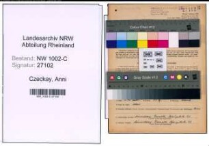Entnazifizierung Anni Czeckay, geb. 23.07.1914 (Kauffrau)