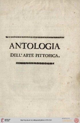 Antologia dell'arte pittorica