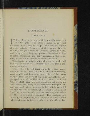 Chapter XVIII. Island ideas.