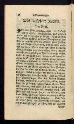 Das funfzehnte Kapitel. Eine Reise.