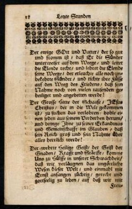 12-18, Verse - Meine geliebteste Zuhörer!