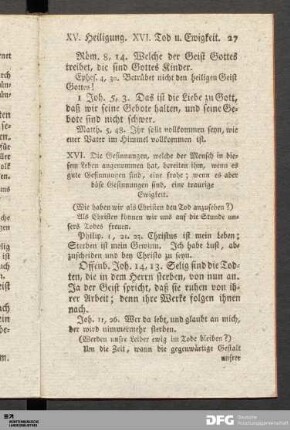 XVI. Tod und Ewigkeit.