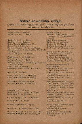 Berliner und auswärtige Verleger