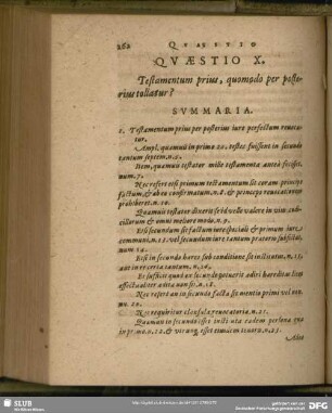 Quaestio X. Testamentum prius, quomodo per posterius tollatur?