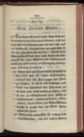 Art. 19. Vom Dritten Gliede.
