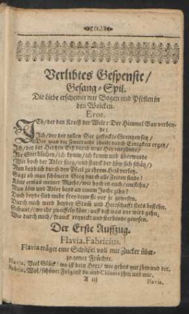 Verlibtes Gespenste/ Gesang-Spil.