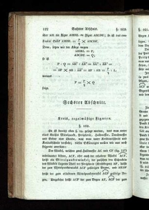 Sechster Abschnitt. Kreis, regelmäßige Figuren.