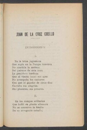 Juan de la Cruz Cuello : Introducción