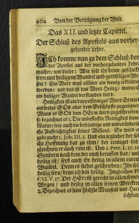 Das XII. und letzte Capittel.