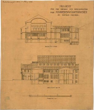 Fischer, Theodor; Baden-Baden; Restaurant Konversationshaus - Schnitte