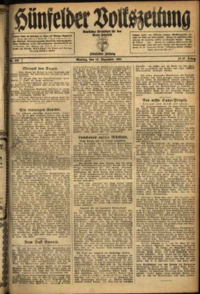 Ausgabe vom Montag, den 12. Dezember 1921.