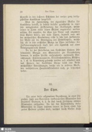 III. Der Thon