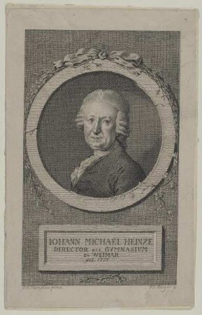 Bildnis des Iohann Michael Heinze