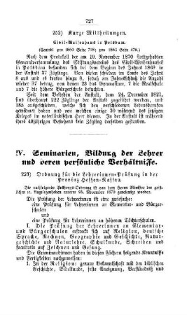 Kurze Mittheilungen : [III. Gymnasien und Realschulen]