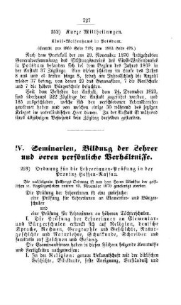 Kurze Mittheilungen : [III. Gymnasien und Realschulen]