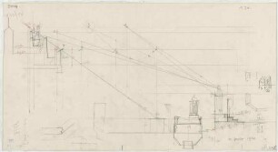 Fischer, Theodor; Planegg bei München (Bayern); Ev. Waldkirche - Bänke (Schnitt); Details