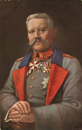 Erster Weltkrieg - Postkarten "Aus großer Zeit 1914/15". Generalfeldmarschall Paul von Hindenburg (1847-1934)
