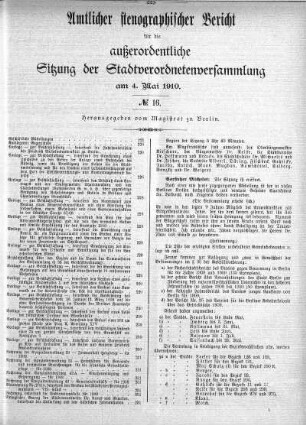 No. 16, 4. Mai 1910