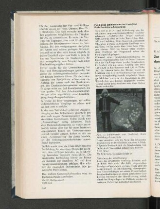 Fund eines Schalensteines bei Liesbüttel, Krei Rendsburg-Eckernförde.