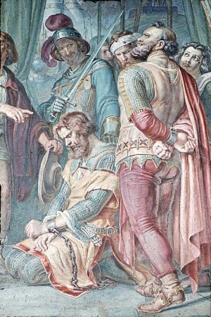 Gerechtigkeit - Rudolf von Habsburg, Gericht haltend über Raubritter