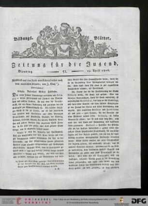 Heft 51 (29. April 1806)