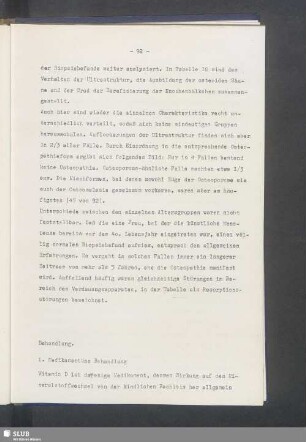 IX. Behandlung