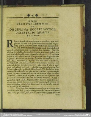 Dissertatio Quarta