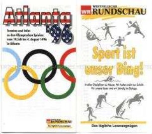 Programm zu den XXVI. Olympischen Spielen in Atlanta (Beilage der "Westfälischen Rundschau")