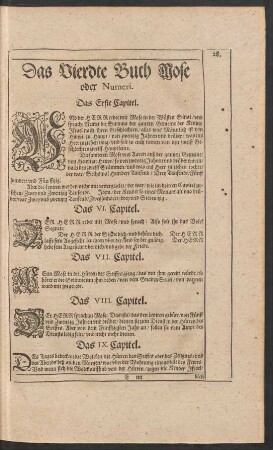 Das Vierdte Buch Mose oder Numeri.