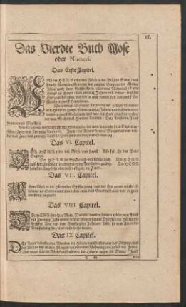 Das Vierdte Buch Mose oder Numeri.